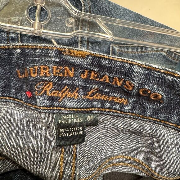 RALPH LAUREN JEANS CO Sz 8P High Rise Straight Leg Blue Denim Women - Picture 5 of 9